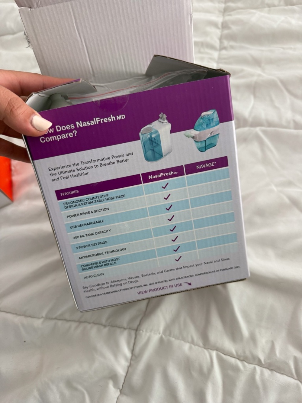 NasalFresh MD Dual Powered Nasal Irrigation System for Sinus Congestion and Snor - Picture 4 of 7